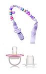 BYSON NUTRITION Baby Soother With Chain 1Pcs Baby Pacifier Clips Children For Baby Present Baby Clip Nipple Clips Newborn Dummy Holder For Teethers(Pack Of 1)Soother(Multicolor)Dl-01113