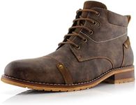 Ferro Aldo Colin MFA806033 Men's Stylish Mid Top Lace-up Dress or Work Boots, in Brown, Size 9.5