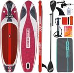 HOEXISUP Inflatable Stand Up Paddle Board, 10ft Paddle Boards for Adults with Premium SUP Paddleboard Accessories & Backpack, Wide Stable Design, Non-Slip Comfort Deck for Beginners & Experts