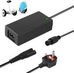 AVCXEC Electric Scooter Charger, 42V 2A Hoverboard Charger, Hoverboard Charger 3 Pin, 36V Lithium Battery Charger for Hoverboard, Scooter Charger Adapter for Self-Balancing Scooter
