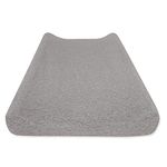 Burt's Bees Baby - Solid Changing Pad Cover, 100% Organic for Standard 16” x 32” Changing Pad (Heather Grey)