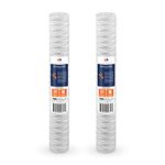 2-PACK Of 5 Micron Aquaboon Wound String Sediment Water Filter Cartridge 20"x2.5" Whole House