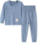 YANWANG 100% Organic Cotton Baby Boys Girls Pajamas Set Long Sleeve Sleepwear(3-12 Months,Pattern 7(High Belly))