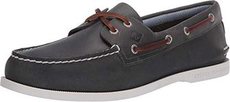 Sperry Men's A/O 2-Eye Plushwave Boat Shoe, Navy, 11.5 M US