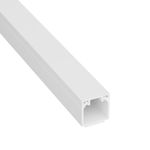 D-Line Square Box Cable Trunking, Self-Adhesive Cable Hider, Cable Management to Hide Single Cables - 1 x 16mm (W) x 16mm (H) - x 1 Meter Length - White