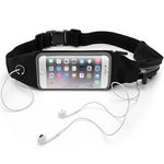 iGadgitz U5878 - Universal Running Belt Waist Pack Waistband for Smartphones - Black