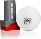 QUBI Golf Ball Stamp, Golf Ball Stamper, Reusable Self-Inking Golf Ball Stamp Marker to Identify Golf Balls, Golf Gift Golf Accessories for Men and Women Golfers (BULL DOG)