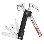 ROXON 16 in One Tools Hammer Multitool with Flint Stone, Replaceable Cutter, Best Camping Accessories with plier, Knife, Bottle Opener, Saw, Ruler for Men