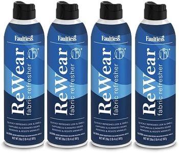 Faultless ReWear Dry Wash Spray for Clothing – Wrinkle Remover, Fabric Refresher Spray, Captures Odors – Like Dry Shampoo for Clothes: Fresh Look W/Out Laundry, 20oz 4Pack