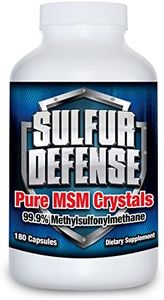 7 Lights Sulfur Defense, MSM Crystals (99.9% Methylsulfonylmethane), Made in The USA, 180 Caps