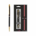 Pierre Cardin Musk Gold Premium Ball Pen With Twist Mechanism | Luxurious Matt Black Slim Body Design with Long Gold Finish Clip | Ideal for Rakhi, Festive & Corporate Gifting