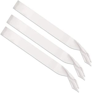Beistle General Occasion Sashes, 33" x 4", White