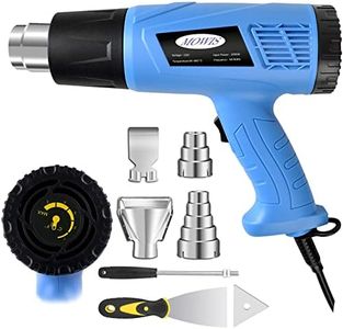Mowis Pistola ad aria calda 2000W Pistola Termica 50~600 ℃ Temperatura regolabile con 4 ugelli per guaina termorestringente Goffratura mirata per rimuovere la vernice Saldatura