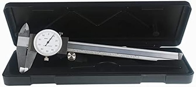 findmall 6" Dial Caliper 0.001 Stainless Steel Caliper Measuring Tool 4-Way Measurement with Plastic Case