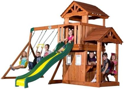 Backyard Discovery Tanglewood All Cedar Wood Playset Swing Set