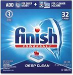 Finish All in 1 Powerball Fresh,deep clean,32ct, Dishwasher Detergent Tablets