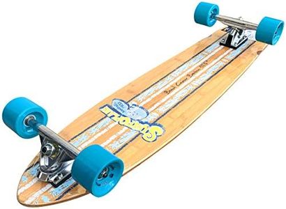 Surfoplane Beach Cruiser 38" Skate Longboard, Unisex-Adult, Retro Stripes