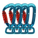 PANDENGZHE 2.5" Auto Locking Carabiner Clips 4.5KN 1011lbs with Swivel Clasp for Dog Leash, Keychain, Backpack