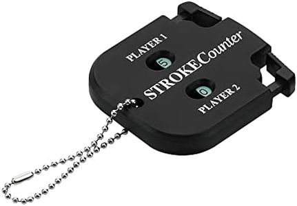 kwmobile Golf Stroke Counter - Keychain Clicker Scorekeeper Game Shot Tracker - Keep Score of Golf and Mini Golf Games - Black