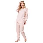 Pima Cotton Pajamas for Women Peruvian Cotton Luxury Pajama Set Women Super Soft Pijama 100% Pima Cotton PIMAJAMAS, Peach Long Sleeve, Large