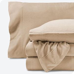 Bare Home Super Soft Fleece Sheet Set - Queen Size - Extra Plush Polar Fleece, No-Pilling Bed Sheets - All Season Cozy Warmth (Queen, Sand)