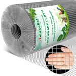 36inx50ft 1/2 in 19gauge Hardware Cloth Galvanized Welded Cage Wire Mesh Rolls Square Chicken Wire Netting Raised Garden Beds Rabbit Fence Snake Fencing Rodent Animals Weasel Gopher Moles Raccoons