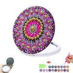 Diamond Painting Compact Mirror Kits Women Gifts Christmas Crystal Arts and Crafts Kits for Adults Diamond Art Mandala Pocket Mirror