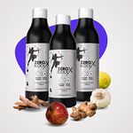Senera ZERO BLOCK X | Diabetic-friendly Ayurvedic mixture for Heart Wellness | Arjuna | Apple Cider | Ginger | Garlic | Lemon | Pack of 3 (1500ml)