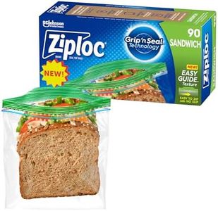 Ziploc Sandwich Bags, Easy Open Tabs, 90 Count, Clear