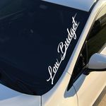 (Low Budget) Cursive/Script Side Windshield Banner Decal/Sticker 22 inch