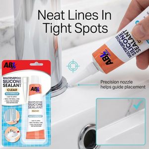 Clear Silicone Sealant, 2 x 70g Tubes – Waterproof Adhesive