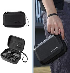JISONCASE Osmo Pocket 3 Case, Portable Protective Storage Bag, Travel Waterproof Case for DJI Osmo Pocket 3 Creator Combo Camera Accessories (Black)