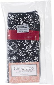 ChiaoGoo Red Ribbon Double Point Stainless Steel Knitting Needle Set, 6-Inch