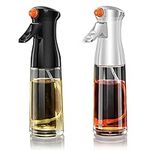 Oil Sprayer for Cooking - 2 Packs 200ml Glass Bottle Dispenser can spray Olive oil, Vinegar for Air Fryer, Salad, Baking, Grilling, Frying