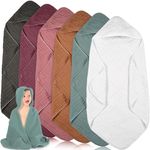 Peryiter 6 Pcs Muslin Hooded Baby T