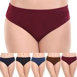 CRITO Beauty Cotton Underwear Panties Daily use Briefs for Ladies and Womens (Combo Pack of 5 Plain and IE)