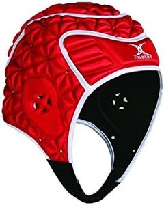 Gilbert Evolution Rugby Headguard - Junior (Red/White,Small Boys)