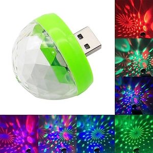Mini USB LED Car Atmosphere Light RGB Music Sound Control DJ Disco Ball Lamp Home Party USB To Apple Android Phone Disco Light