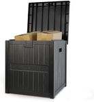 ZYJOYY Outdoor Package Delivery Box, Lockable and Waterproof Storage Deck Box, Anti-Theft Parcel Drop Boxes, Outdoor Package Delivery for Porch and Curbside, Black