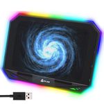 KLIM K21 + Laptop Cooling Pad with RGB backlighting + New + 11" - 17" + Gaming Laptop Cooling Pad for Desk + USB Powered Fan + Very Stable and Silent + Compatible Mac, PS4, PS5