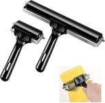 2 Pack Rubber Roller Brayer for Crafting, 7.9 and 2.2 Inch Printmaking Brayer Roller Ink Roller Tool for Painting, Print, Glue and Stamping