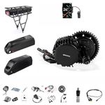 BAFANG 1000W Mid Drive Kit, Upgraded BBS03 HD Ebike Conversion Kit, 8Fun M615 48V/52V Motor with Optional Digital Display & 46T Chainring for 68mm/100mm/120mm MTB/Road/City/Fat Tire/Tricycle Bikes