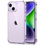 ESR for iPhone 14 Case, iPhone 13 Case, Military-Grade Drop Protection, Shock-Absorbing Air-Guard Corners, Yellowing Resistant, Hard Acrylic Back, Air Armor Designed for iPhone 14/13 Case,Clear Purple