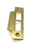 Brass Finish Long Strike Plates Double 114mm Length x 25mm Width for Mortise Latch or Tubular Lock (Brass Finish)