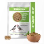 Green view Seed Mix for Java Finches|Net Weight 480 GM More Than 14 Different Seed Blend in Perfect Ratio with Cattlefish Bone