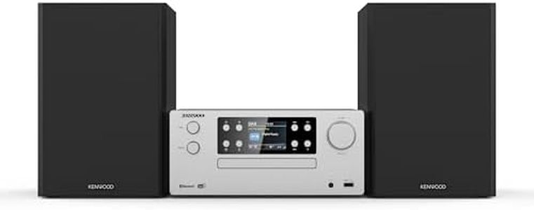 KENWOOD M-925DAB-S - Micro chaîne Hi-FI avec FM RDS, Dab+, CD, USB, Bluetooth, 2 x 50 W RMS et écran TFT Couleur 2" ; Couleur: Aluminium givré