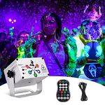 URAQT Dj Disco Lights, USB Party Stage Lights,120 LED Patterns Sound Activated and Strobe Effects with Remote Control, UV Atmosphere Lights for Kids Birthday, Gathering, Wedding, Karaoke, Christmas