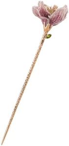 SHE'S FREE STYLE JUST FOR YOU Premium Flower Hair Sticks for Women, 5.7 Inch Copper Hair Pins with Crystal Handmade Embroidery, Gradient Floral Hand-beaded Hair Accessories