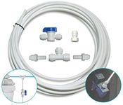 Metpure 1/4" & 3/8" Ice Maker installation Kit For Reverse Osmosis Systems & Water Filter Fridge Ice Maker Line with 25' Feet Tubing and Inline valve