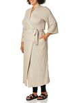 Natori Shangri La Long Robe with Kimono Sleeves, Bathrobe for Women, Cashmere, Medium